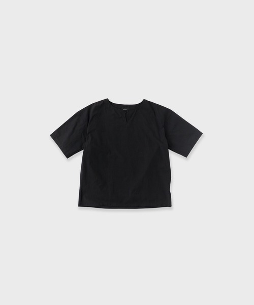 superNova.(スーパーノヴァ)の「superNova./スーパーノヴァTunic Shirts Powder Snow Oxford 半袖シャツ 夏服(Tシャツ/カットソー・メンズ・ブラック/ホワイト・M/S/XS)」の4枚目の写真