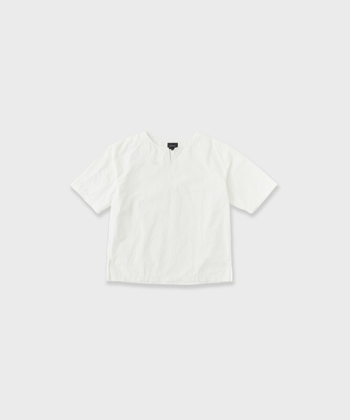 superNova.(スーパーノヴァ)の「superNova./スーパーノヴァTunic Shirts Powder Snow Oxford 半袖シャツ 夏服(Tシャツ/カットソー・メンズ・ブラック/ホワイト・M/S/XS)」の9枚目の写真