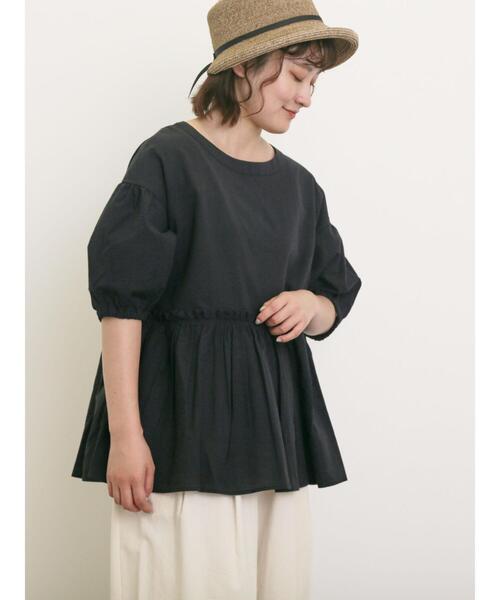 Samansa Mos2（サマンサ モスモス）の「◎フリルギャザーブラウス（シャツ/ブラウス・レディース・ネイビー/ブラック/レッド/キナリ・F）」の8枚目の写真