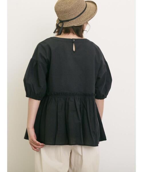 Samansa Mos2（サマンサ モスモス）の「◎フリルギャザーブラウス（シャツ/ブラウス・レディース・ネイビー/ブラック/レッド/キナリ・F）」の9枚目の写真