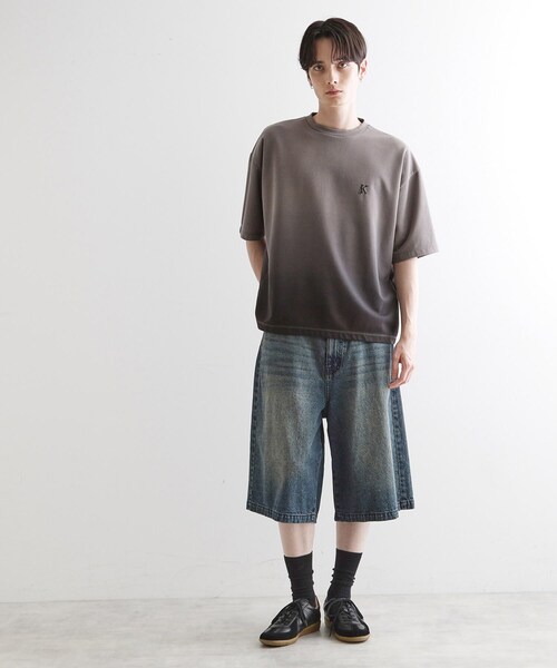 tk.TAKEO KIKUCHI(ティーケータケオキクチ)の「グラデーションダイ5分袖カットソー(Tシャツ/カットソー・メンズ・チャコールグレー/ライトグレー/ネイビー・02/03)」の11枚目の写真