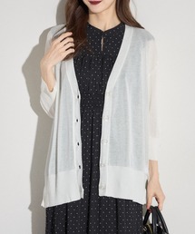 七分袖」に該当するカーディガン/ボレロ（ホワイト/白色系