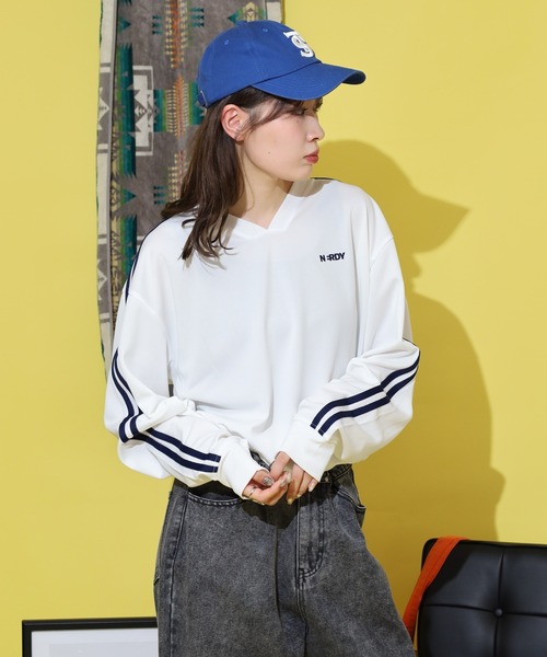 NERDY(ノルディ)の「NYメッシュウォームアップ(Tシャツ/カットソー・メンズ・グレー/ホワイト/ブラック・M/S/L)」の1枚目の写真