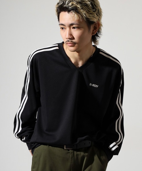 NERDY(ノルディ)の「NYメッシュウォームアップ(Tシャツ/カットソー・メンズ・グレー/ホワイト/ブラック・M/S/L)」の5枚目の写真