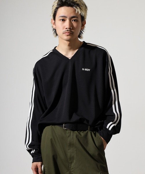 NERDY(ノルディ)の「NYメッシュウォームアップ(Tシャツ/カットソー・メンズ・グレー/ホワイト/ブラック・M/S/L)」の6枚目の写真