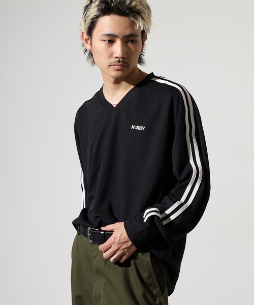 NERDY(ノルディ)の「NYメッシュウォームアップ(Tシャツ/カットソー・メンズ・グレー/ホワイト/ブラック・M/S/L)」の7枚目の写真