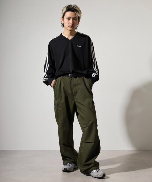 NERDY(ノルディ)の「NYメッシュウォームアップ(Tシャツ/カットソー・メンズ・グレー/ホワイト/ブラック・M/S/L)」の8枚目の写真