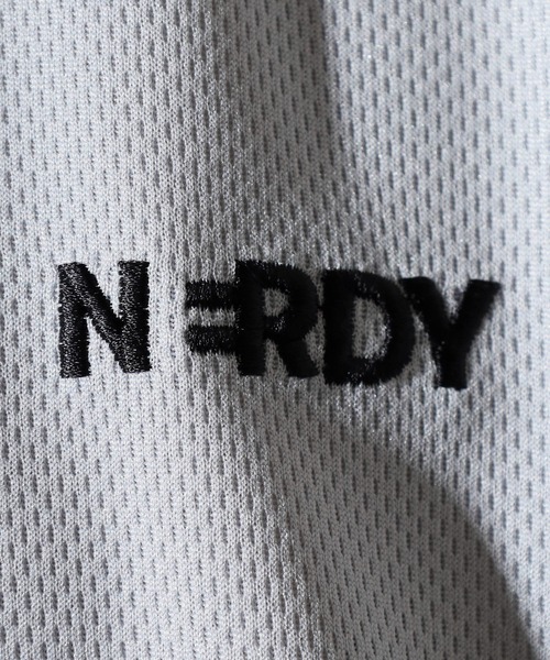 NERDY(ノルディ)の「NYメッシュウォームアップ(Tシャツ/カットソー・メンズ・グレー/ホワイト/ブラック・M/S/L)」の18枚目の写真