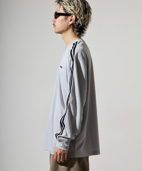 NERDY(ノルディ)の「NYメッシュウォームアップ(Tシャツ/カットソー・メンズ・グレー/ホワイト/ブラック・M/S/L)」の14枚目の写真