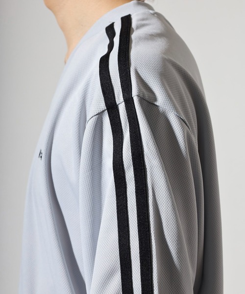 NERDY(ノルディ)の「NYメッシュウォームアップ(Tシャツ/カットソー・メンズ・グレー/ホワイト/ブラック・M/S/L)」の20枚目の写真