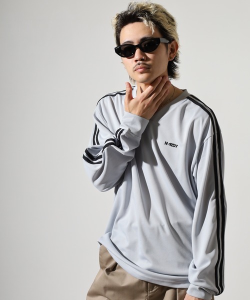 NERDY(ノルディ)の「NYメッシュウォームアップ(Tシャツ/カットソー・メンズ・グレー/ホワイト/ブラック・M/S/L)」の11枚目の写真