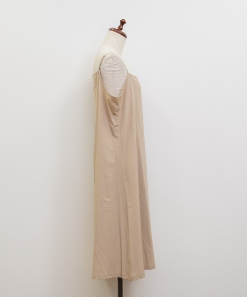 CLETTE(クレット)の「配色パイピングシアー花柄ワンピース(ワンピース・レディース・ベージュ/オフホワイト・LL/3L/4L)」の17枚目の写真