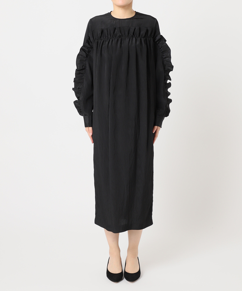 HARDY NOIR（アルディーノアール）の「Ry/Nyワッシャーフリルワンピース（ワンピース・レディース・ブラック・FREE）」の14枚目の写真