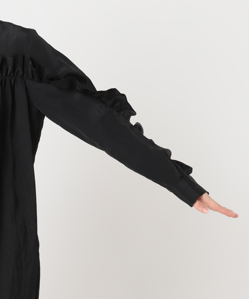 HARDY NOIR（アルディーノアール）の「Ry/Nyワッシャーフリルワンピース（ワンピース・レディース・ブラック・FREE）」の18枚目の写真