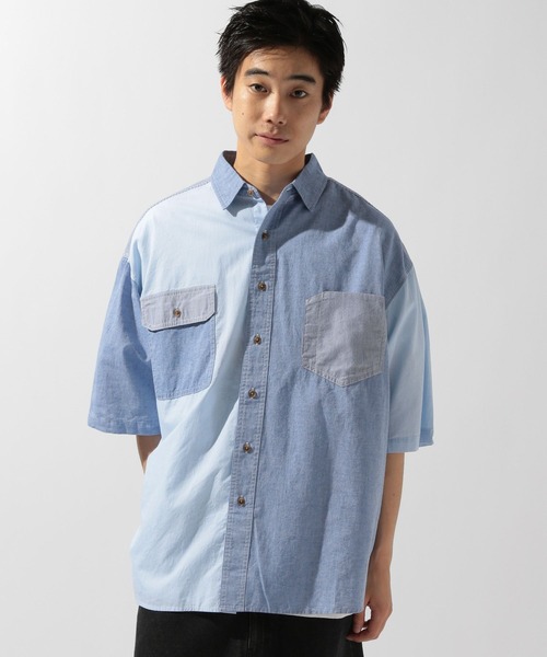 oket bodco ボッコ パッチワークシャツ ニットシャツ 未使用 OMBRE WORK SHIRT S/S – BLUCO. INC