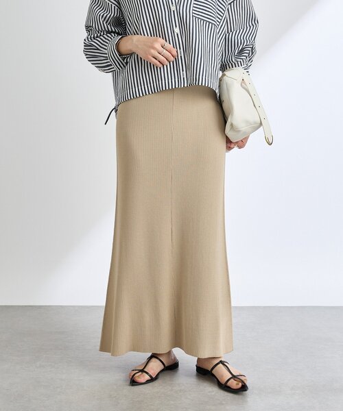 リヴドロワ　【ひんやりタッチ　セットアップ可】フレアスカート　サイズ38 ひんやりタッチ/セットアップ対応可】レーヨン混ナローフレアスカート