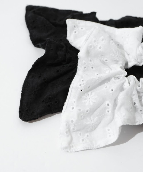 flower（フラワー）の「プレーンガレットシュシュ（シュシュ・レディース・ブラック/ホワイト・FREE）」の10枚目の写真