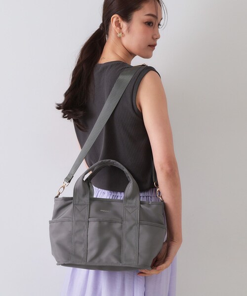 セール】【軽量/撥水加工/2WAY/多ポケット】ツイルミドルサイズトート