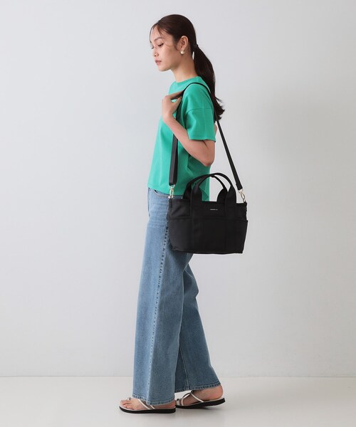 セール】【軽量/撥水加工/2WAY/多ポケット】ツイルミドルサイズトート