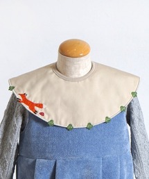 Hoppetta（ホッペッタ）の「【Hoppetta(ホッペッタ)】刺繍スタイ きつね×クローバー・くま×ダイヤ（スタイ/よだれかけ）」