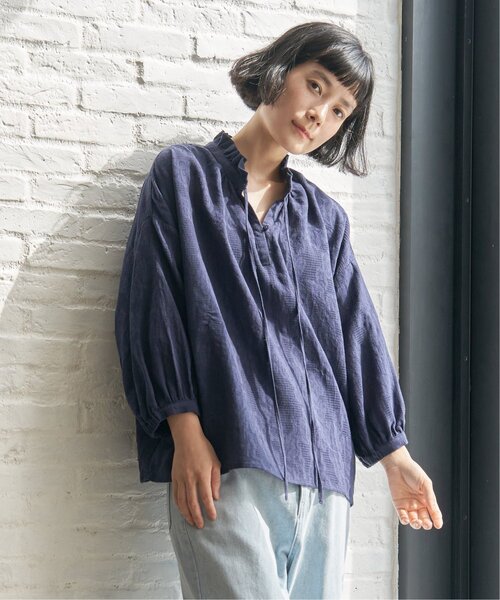 LBC(エルビーシー)の「ジャカード襟フリル2WAYブラウス(シャツ/ブラウス・レディース・ホワイト/ブラック/ネイビー/ミント・M)」の22枚目の写真