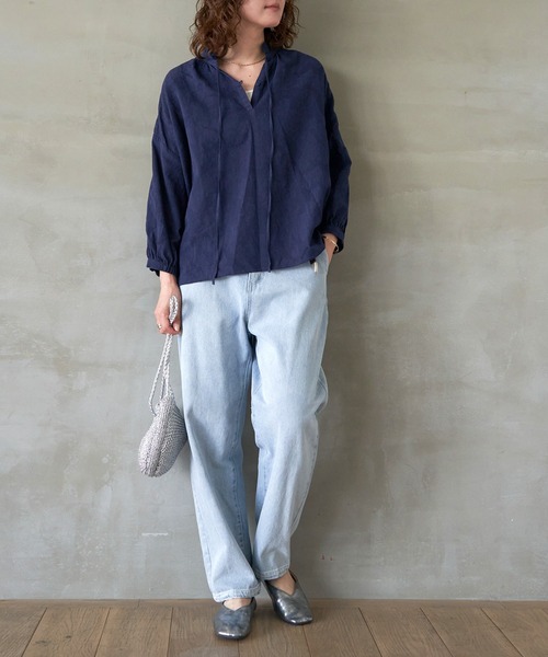 LBC(エルビーシー)の「ジャカード襟フリル2WAYブラウス(シャツ/ブラウス・レディース・ホワイト/ブラック/ネイビー/ミント・M)」の14枚目の写真