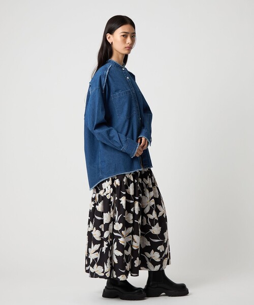 EMMEL REFINES（エメルリファインズ）の「＜EMMEL REFINES＞EM フリンジ デニム シャツ（シャツ/ブラウス・レディース・コバルトブルー・FREE）」の17枚目の写真