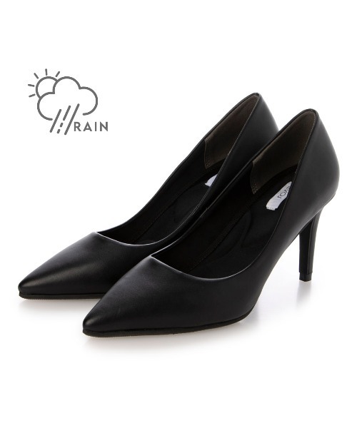 EVOL（イーボル）の「【晴雨兼用・ふかふか】8.5cmポインテッドパンプス IZ5859（レインシューズ・レディース・ベージュ/ブラック/ブラック系その他/ベージュ系その他・21.5cm/22.0cm/22.5cm/23.0cm/23.5cm/24.0cm/24.5cm/25.0cm/25.5cm）」の10枚目の写真