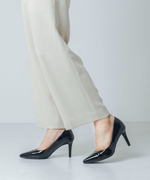 EVOL（イーボル）の「【晴雨兼用・ふかふか】8.5cmポインテッドパンプス IZ5859（レインシューズ・レディース・ベージュ/ブラック/ブラック系その他/ベージュ系その他・21.5cm/22.0cm/22.5cm/23.0cm/23.5cm/24.0cm/24.5cm/25.0cm/25.5cm）」の7枚目の写真