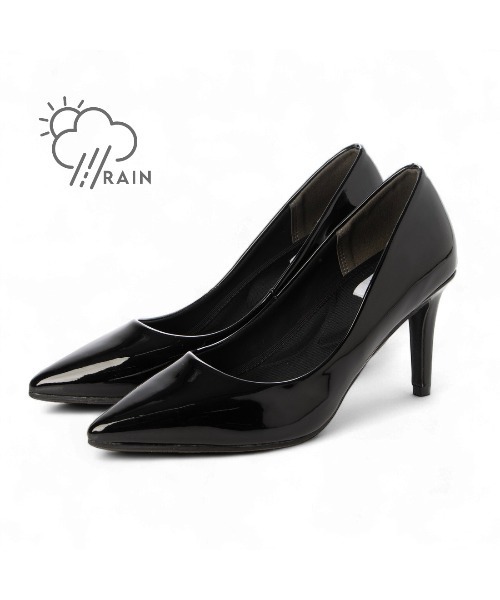 EVOL（イーボル）の「【晴雨兼用・ふかふか】8.5cmポインテッドパンプス IZ5859（レインシューズ・レディース・ベージュ/ブラック/ブラック系その他/ベージュ系その他・21.5cm/22.0cm/22.5cm/23.0cm/23.5cm/24.0cm/24.5cm/25.0cm/25.5cm）」の22枚目の写真