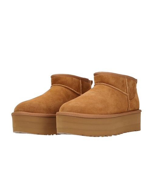 UGG（アグ）の「(UGG)W CLASSIC ULTRA MINI PLATFORM（ブーツ・レディース・ブラック/ブラウン・23.0cm/24.0cm/25.0cm）」の3枚目の写真