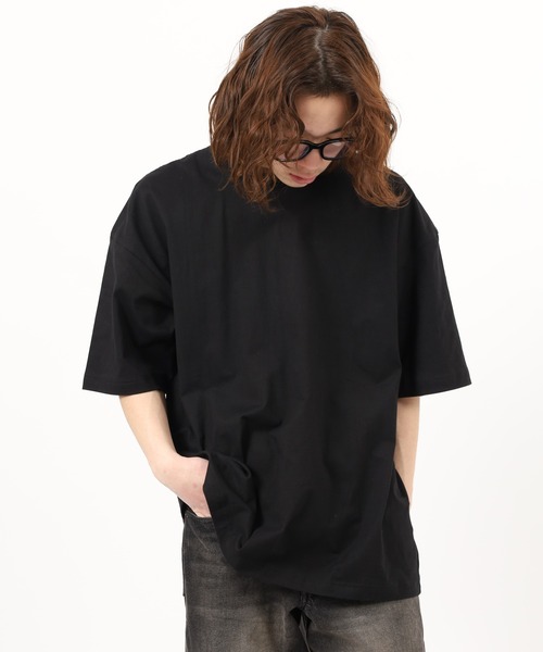 MN+LA(エムエヌエルエー)の「MN+LA Short Sleeve Tee 無地 TEE オーバーサイズTシャツ(Tシャツ/カットソー・メンズ・ベージュ/オリーブ/ネイビー/バーガンディー/ホワイト/ブラック/グレー/ダークオレンジ/ウィート/グレー系/ブルー/ブラック系/レッド・L/XL/M/2XL)」の4枚目の写真