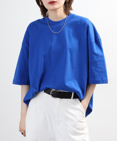 MN+LA(エムエヌエルエー)の「MN+LA Short Sleeve Tee 無地 TEE オーバーサイズTシャツ(Tシャツ/カットソー・メンズ・ベージュ/オリーブ/ネイビー/バーガンディー/ホワイト/ブラック/グレー/ダークオレンジ/ウィート/グレー系/ブルー/ブラック系/レッド・L/XL/M/2XL)」の10枚目の写真