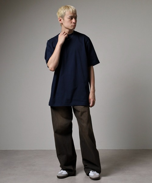 MN+LA(エムエヌエルエー)の「MN+LA Short Sleeve Tee 無地 TEE オーバーサイズTシャツ(Tシャツ/カットソー・メンズ・ベージュ/オリーブ/ネイビー/バーガンディー/ホワイト/ブラック/グレー/ダークオレンジ/ウィート/グレー系/ブルー/ブラック系/レッド・L/XL/M/2XL)」の14枚目の写真