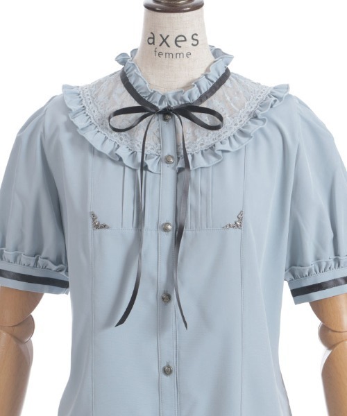 axes femme（アクシーズファム）の「クラシカル　ブラウス（シャツ/ブラウス・レディース・キナリ/ブラック/サックスブルー・FREE）」の20枚目の写真