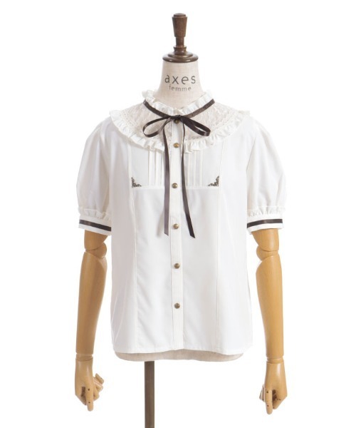 axes femme（アクシーズファム）の「クラシカル　ブラウス（シャツ/ブラウス・レディース・キナリ/ブラック/サックスブルー・FREE）」の14枚目の写真