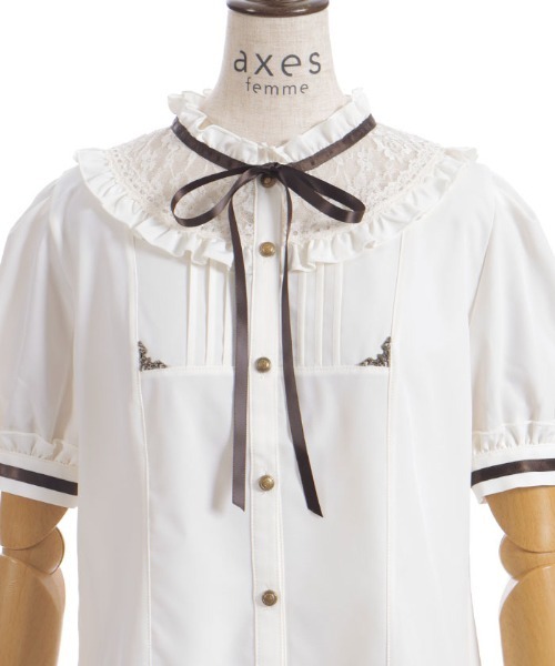 axes femme（アクシーズファム）の「クラシカル　ブラウス（シャツ/ブラウス・レディース・キナリ/ブラック/サックスブルー・FREE）」の17枚目の写真