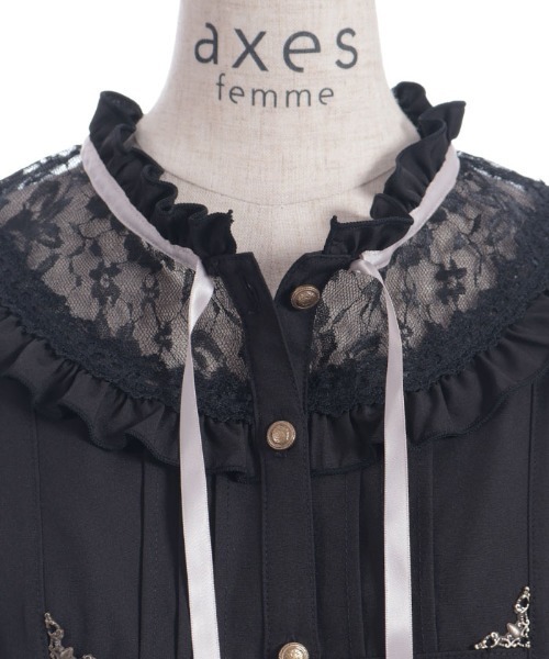 axes femme（アクシーズファム）の「クラシカル　ブラウス（シャツ/ブラウス・レディース・キナリ/ブラック/サックスブルー・FREE）」の12枚目の写真