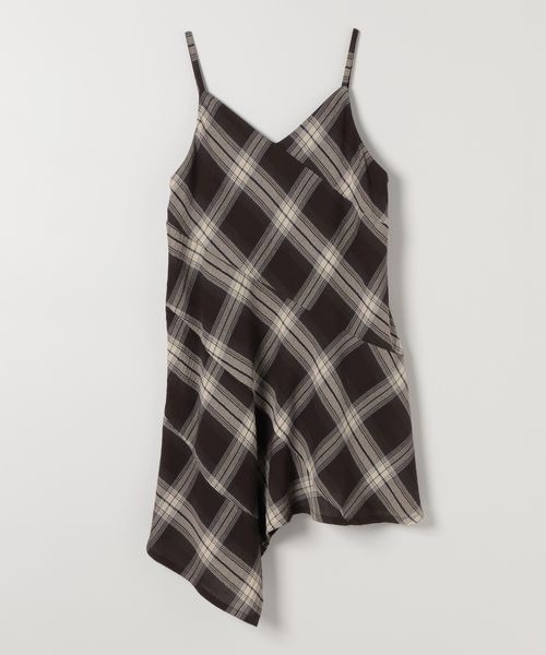 ヨウリュウチェックミニワンピース　ジーナシス　新品未使用　今季新作 JEANASIS チュニック ヨウリュウチェックミニワンピース/586501