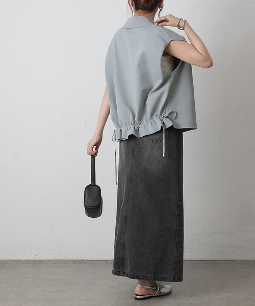 COLONY 2139(コロニートゥーワンスリーナイン)の「エステルヤーンテーラーベスト(ベスト・レディース・ブラック/グレー/モカ/グリーン・FREE)」の19枚目の写真