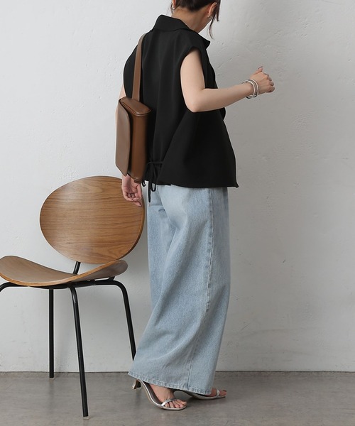 COLONY 2139(コロニートゥーワンスリーナイン)の「エステルヤーンテーラーベスト(ベスト・レディース・ブラック/グレー/モカ/グリーン・FREE)」の11枚目の写真