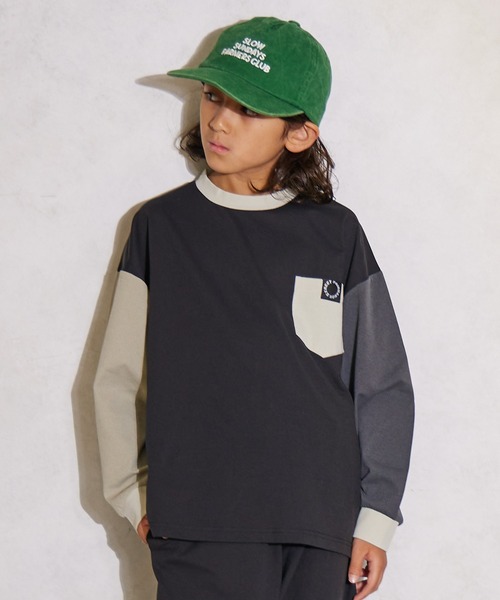 PAIRMANON STREET(ペアマノンストリート)の「【マルチファンクション】 吸水速乾 長袖 Tシャツ【PAIRMANON STREET】(Tシャツ/カットソー・キッズ・ブラック/パープル/ネイビー/ベージュ/オフホワイト/ブラック系その他/パープル系その他/ライトブルー/チャコールグレー/ブラック系その他3/ブラウン/ブラック系その他2/グレー系その他/レッド・130/120/110/100/160/150/140)」の4枚目の写真
