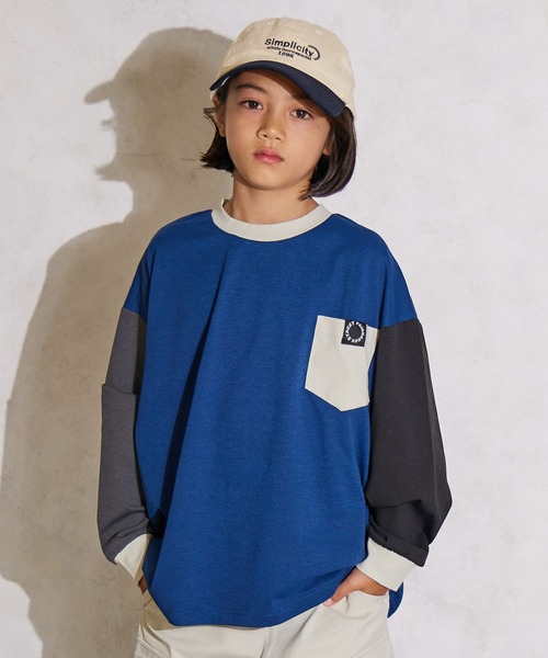 PAIRMANON STREET(ペアマノンストリート)の「【マルチファンクション】 吸水速乾 長袖 Tシャツ【PAIRMANON STREET】(Tシャツ/カットソー・キッズ・ブラック/パープル/ネイビー/ベージュ/オフホワイト/ブラック系その他/パープル系その他/ライトブルー/チャコールグレー/ブラック系その他3/ブラウン/ブラック系その他2/グレー系その他/レッド・130/120/110/100/160/150/140)」の11枚目の写真