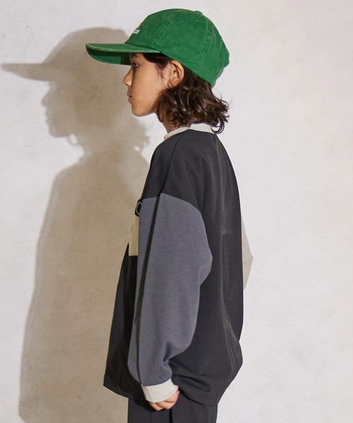 PAIRMANON STREET(ペアマノンストリート)の「【マルチファンクション】 吸水速乾 長袖 Tシャツ【PAIRMANON STREET】(Tシャツ/カットソー・キッズ・ブラック/パープル/ネイビー/ベージュ/オフホワイト/ブラック系その他/パープル系その他/ライトブルー/チャコールグレー/ブラック系その他3/ブラウン/ブラック系その他2/グレー系その他/レッド・130/120/110/100/160/150/140)」の15枚目の写真