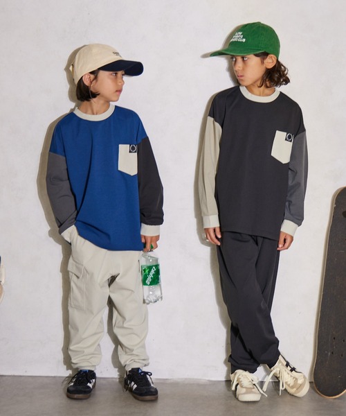 PAIRMANON STREET(ペアマノンストリート)の「【マルチファンクション】 吸水速乾 長袖 Tシャツ【PAIRMANON STREET】(Tシャツ/カットソー・キッズ・ブラック/パープル/ネイビー/ベージュ/オフホワイト/ブラック系その他/パープル系その他/ライトブルー/チャコールグレー/ブラック系その他3/ブラウン/ブラック系その他2/グレー系その他/レッド・130/120/110/100/160/150/140)」の18枚目の写真
