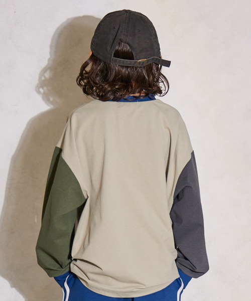PAIRMANON STREET(ペアマノンストリート)の「【マルチファンクション】 吸水速乾 長袖 Tシャツ【PAIRMANON STREET】(Tシャツ/カットソー・キッズ・ブラック/パープル/ネイビー/ベージュ/オフホワイト/ブラック系その他/パープル系その他/ライトブルー/チャコールグレー/ブラック系その他3/ブラウン/ブラック系その他2/グレー系その他/レッド・130/120/110/100/160/150/140)」の20枚目の写真
