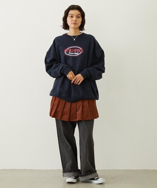MILKFED.(ミルクフェド)の「CIRCLE LOGO SWEAT TOP(スウェット・レディース・オフホワイト/ブラウン/ネイビー・M/L)」の15枚目の写真