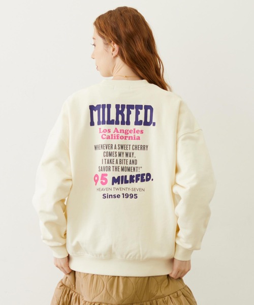 MILKFED.(ミルクフェド)の「CIRCLE LOGO SWEAT TOP(スウェット・レディース・オフホワイト/ブラウン/ネイビー・M/L)」の19枚目の写真