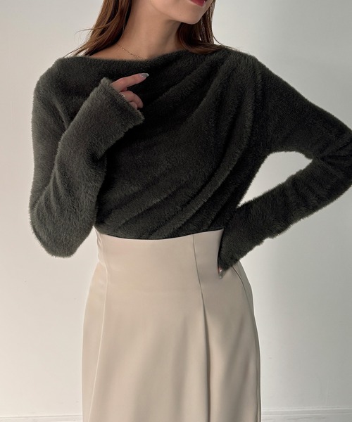 セール】ドレープシャギーニットトップス（ニット/セーター）｜CENEA