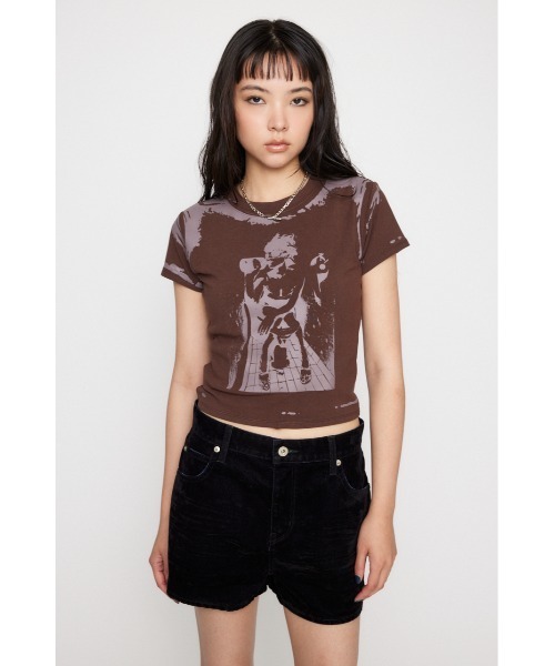 LAGUA GEM(ラグアジェム)の「VINTAGE LIKE MINI Tシャツ(Tシャツ/カットソー・レディース・カーキ/ブラウン/チャコールグレー・FREE)」の11枚目の写真